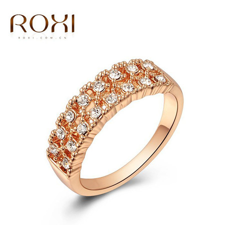 ROMAD ROXI 2010002225 奥地利水晶镀金双排钻戒指